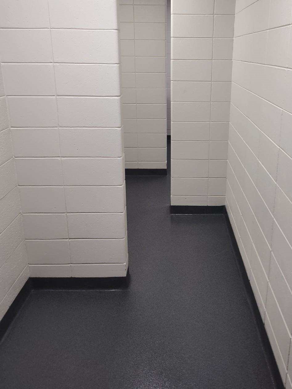 Epoxy hallway floor project 1